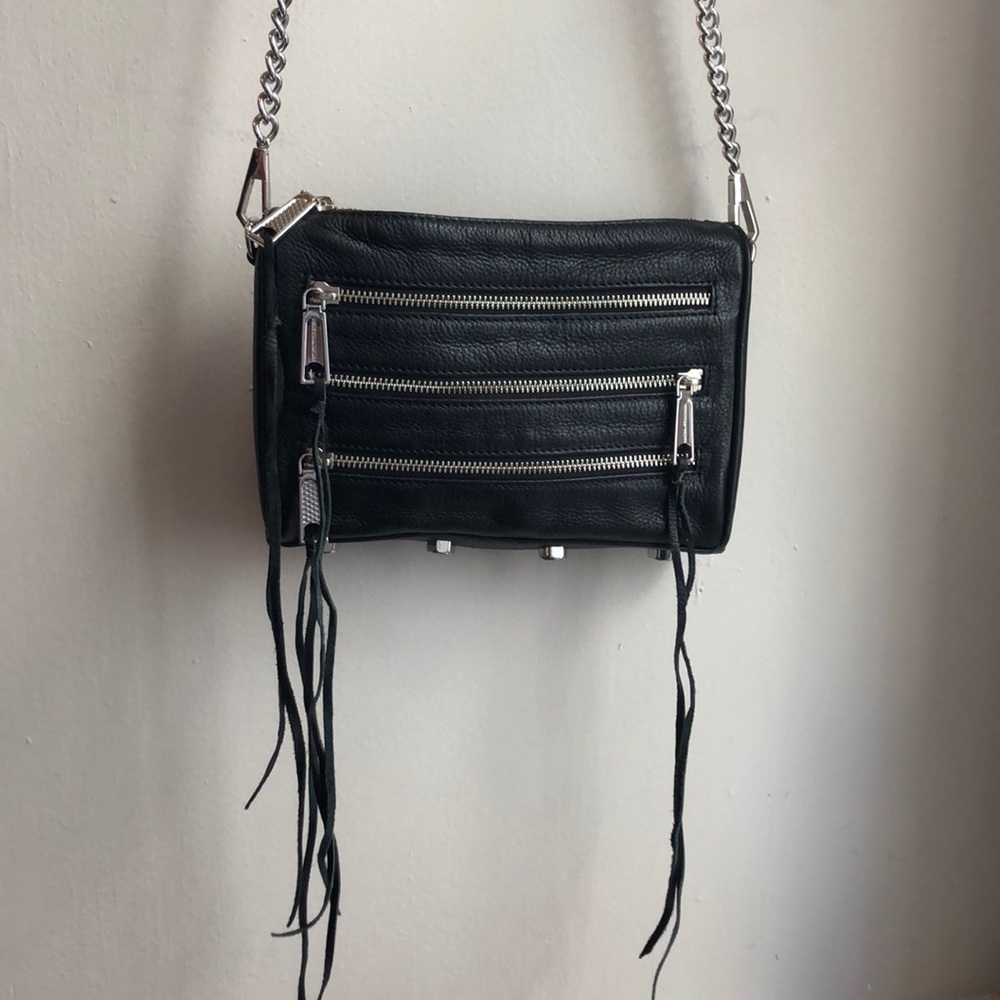 Black Rebecca Minkoff Triple Zipper Crossbody